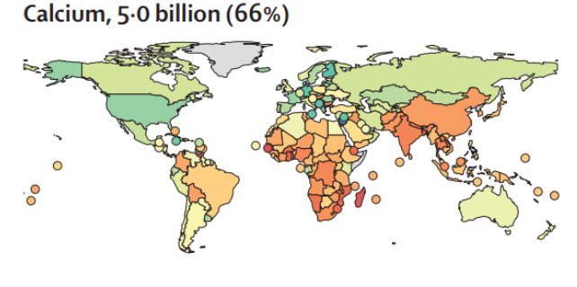 global map of calcium deficiency