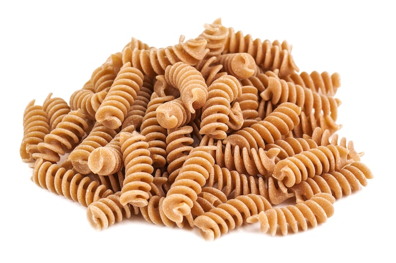 a pile of white wheat pasta